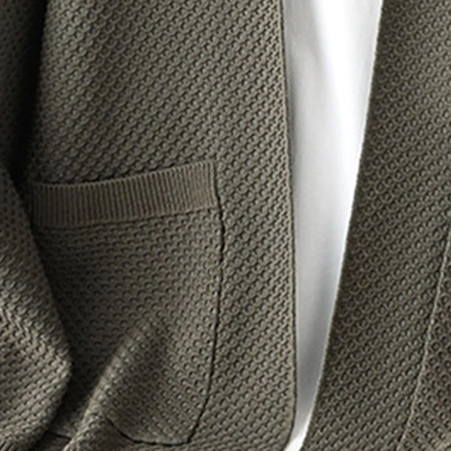 Men's V-Neck Stretchy Fleece Sweater Solid Color Casual Cardigan Coats Slim Soft Stylish Knitted Coats