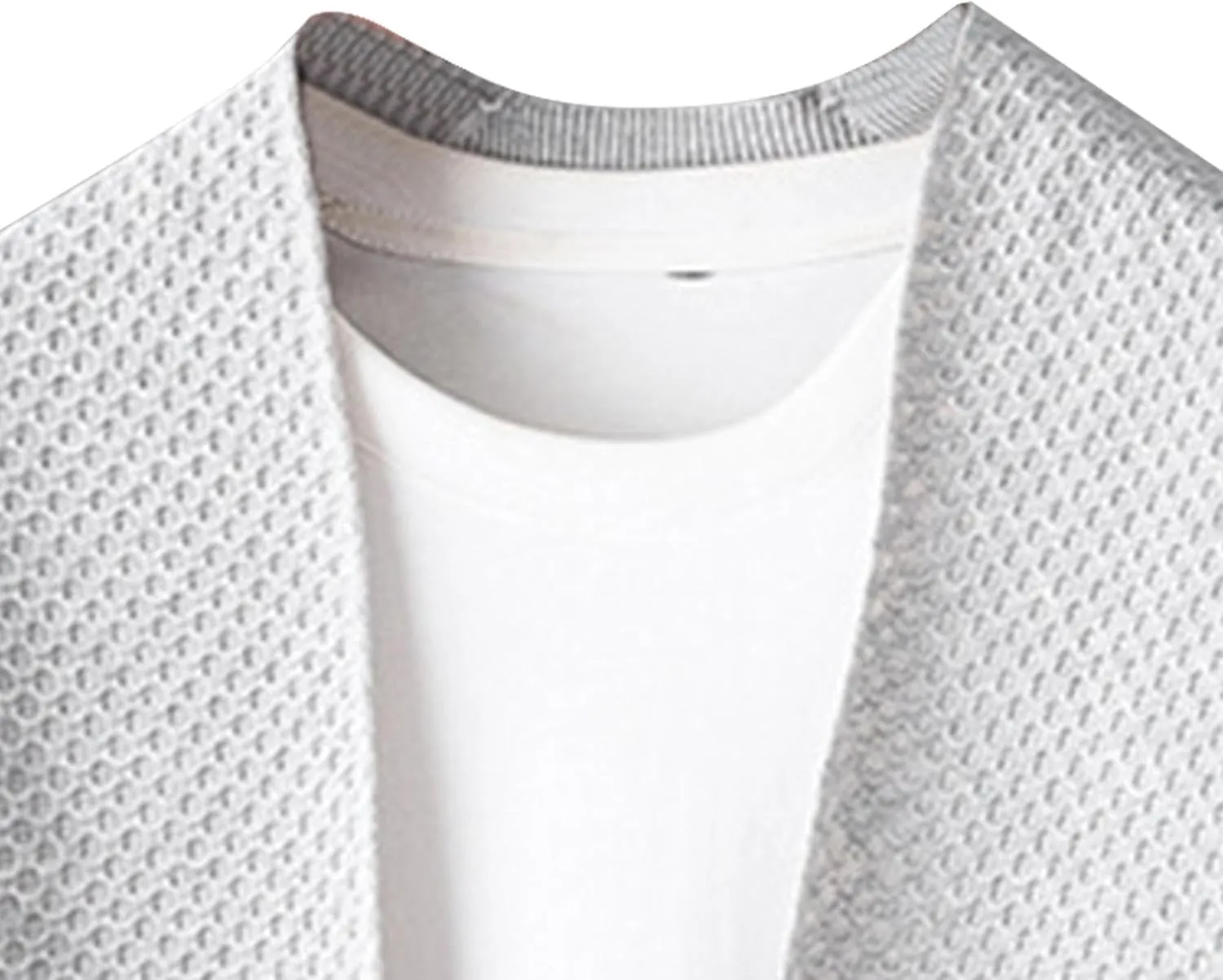Men's V-Neck Stretchy Fleece Sweater Solid Color Casual Cardigan Coats Slim Soft Stylish Knitted Coats