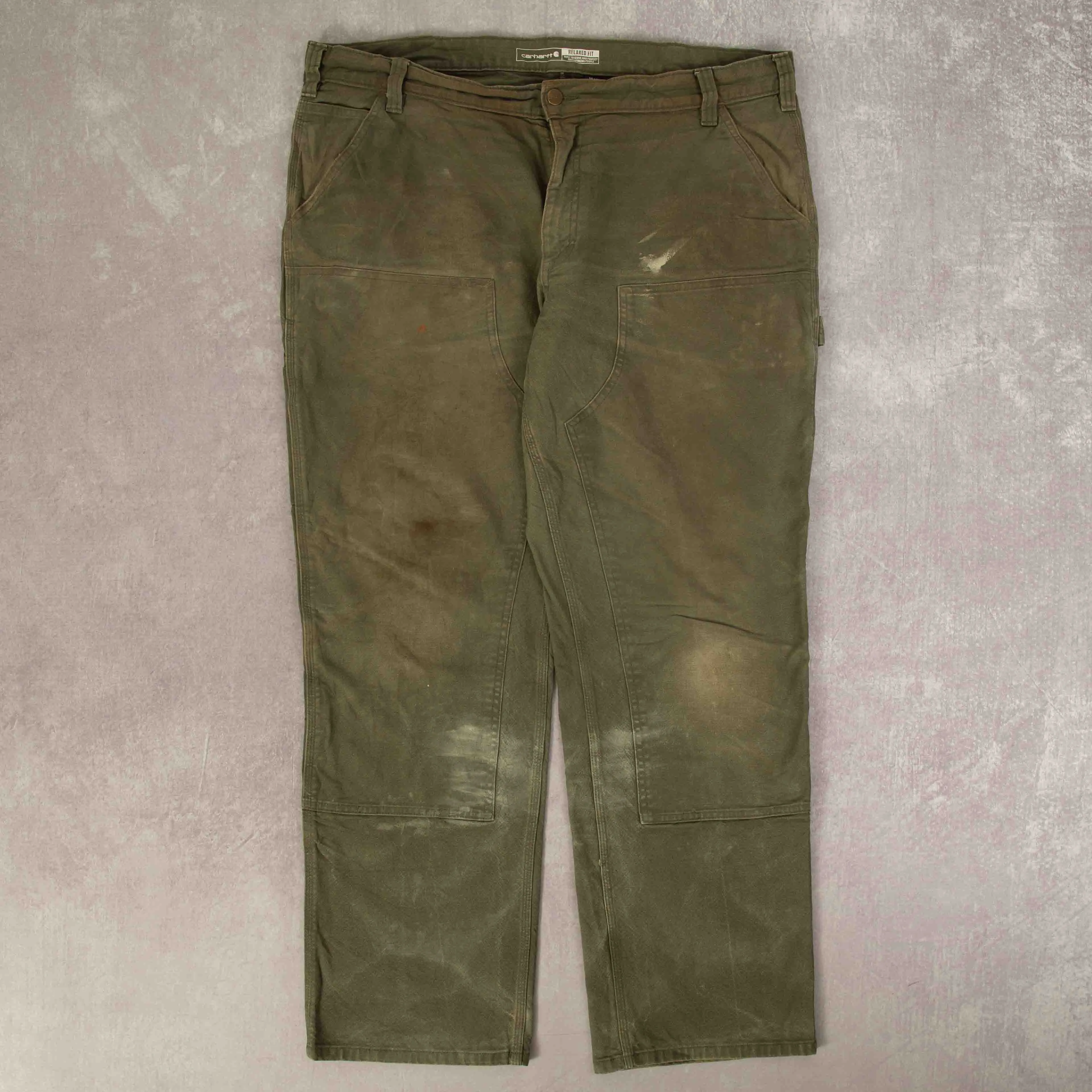 MEN'S VINTAGE CARHARTT RELAXED CARPENTER  TROUSERS - W38 X L31