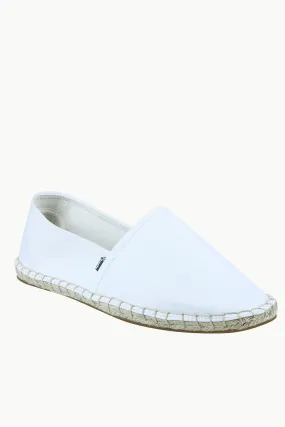 Men's White Canvas Basque Espadrilles