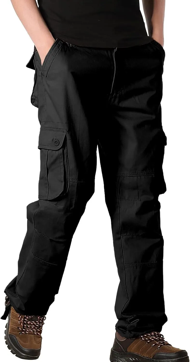 Men's Work Pants Hiking Cargo Pants Six Pockets Outdoor Ripstop Multi Pockets Breathable Cotton Pants Mens Cargo Pants
