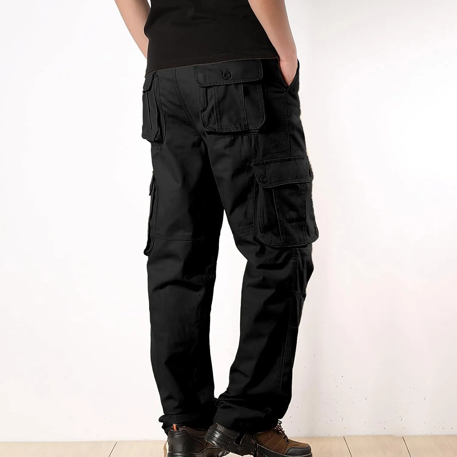 Men's Work Pants Hiking Cargo Pants Six Pockets Outdoor Ripstop Multi Pockets Breathable Cotton Pants Mens Cargo Pants