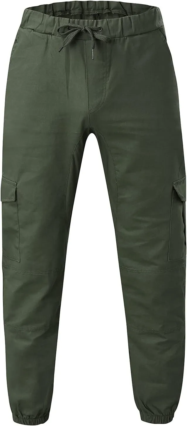 Mens Workout Cargo Sweatpants Casual Military Pants Tactical Wild Army Combat Rip-Stop Camo Cargo Work Pants Trousers