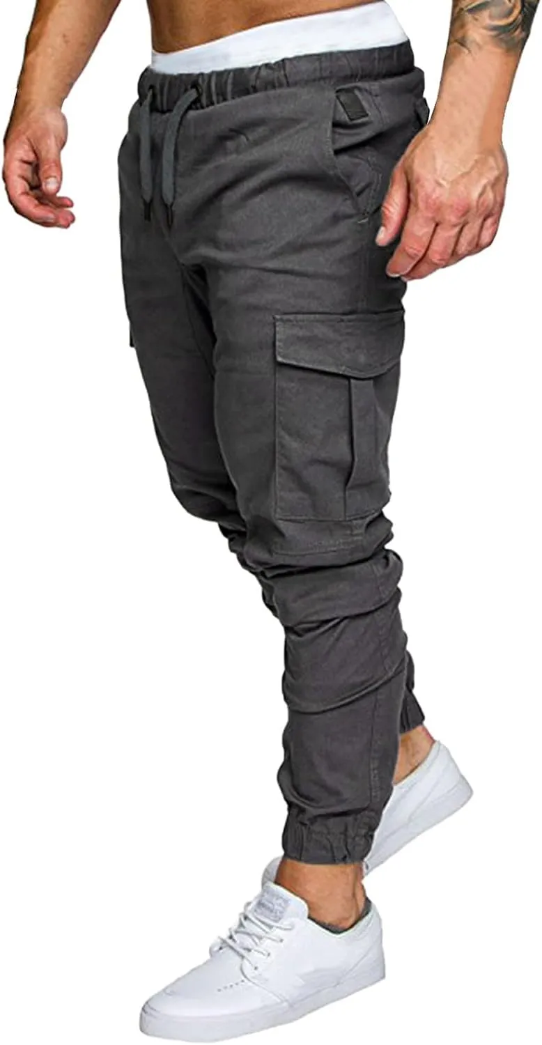 Mens Workout Cargo Sweatpants Casual Military Pants Tactical Wild Army Combat Rip-Stop Camo Cargo Work Pants Trousers