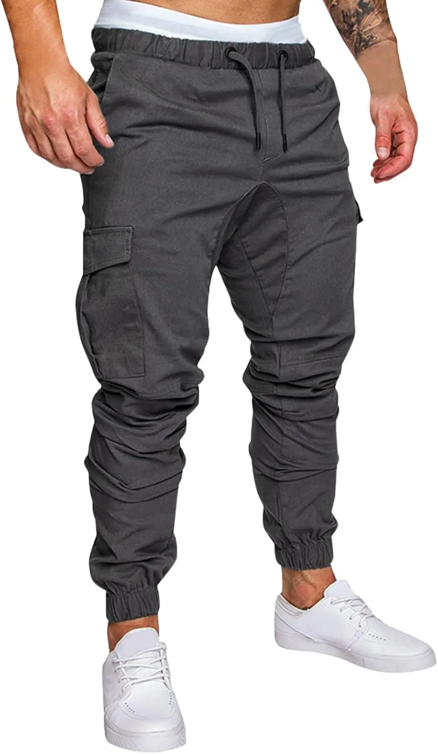 Mens Workout Cargo Sweatpants Casual Military Pants Tactical Wild Army Combat Rip-Stop Camo Cargo Work Pants Trousers