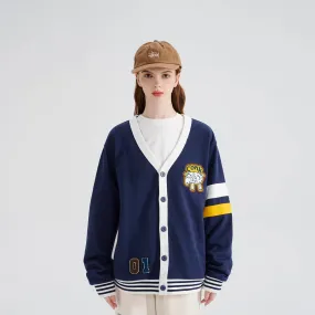 Navy Varsity Sheep Cardigan