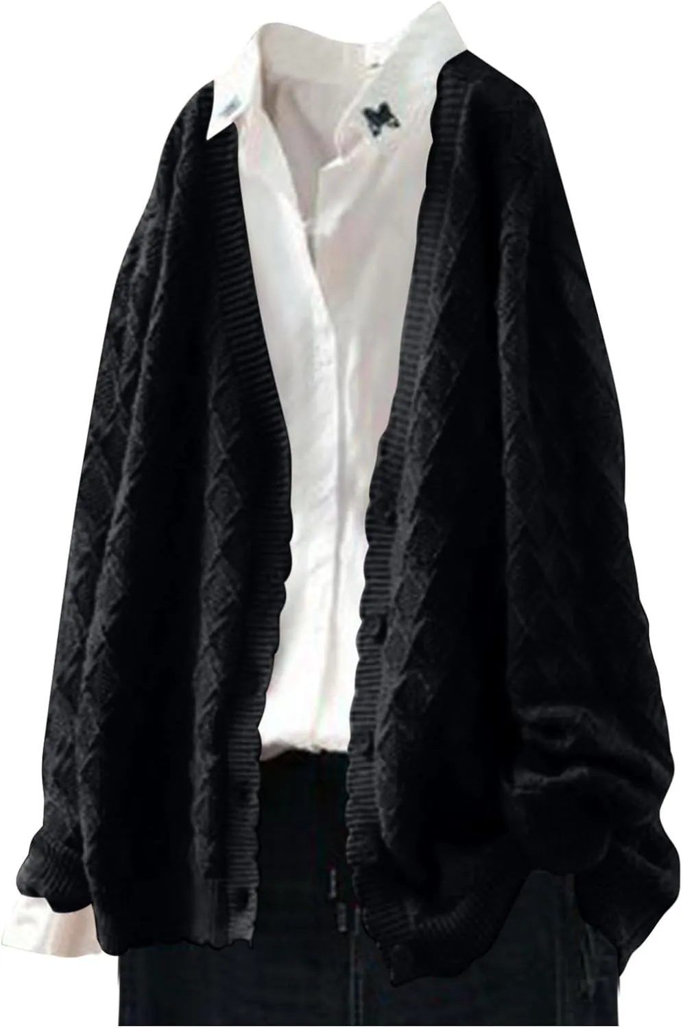 Oversized Cardigan Sweaters for Women Soft Open Front Cable Knit Lantern Long Sleeve Chunky Outwear Coats
