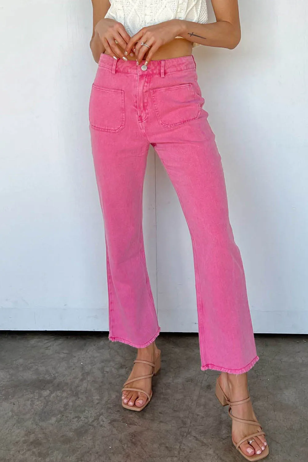 Pink Flare Jeans