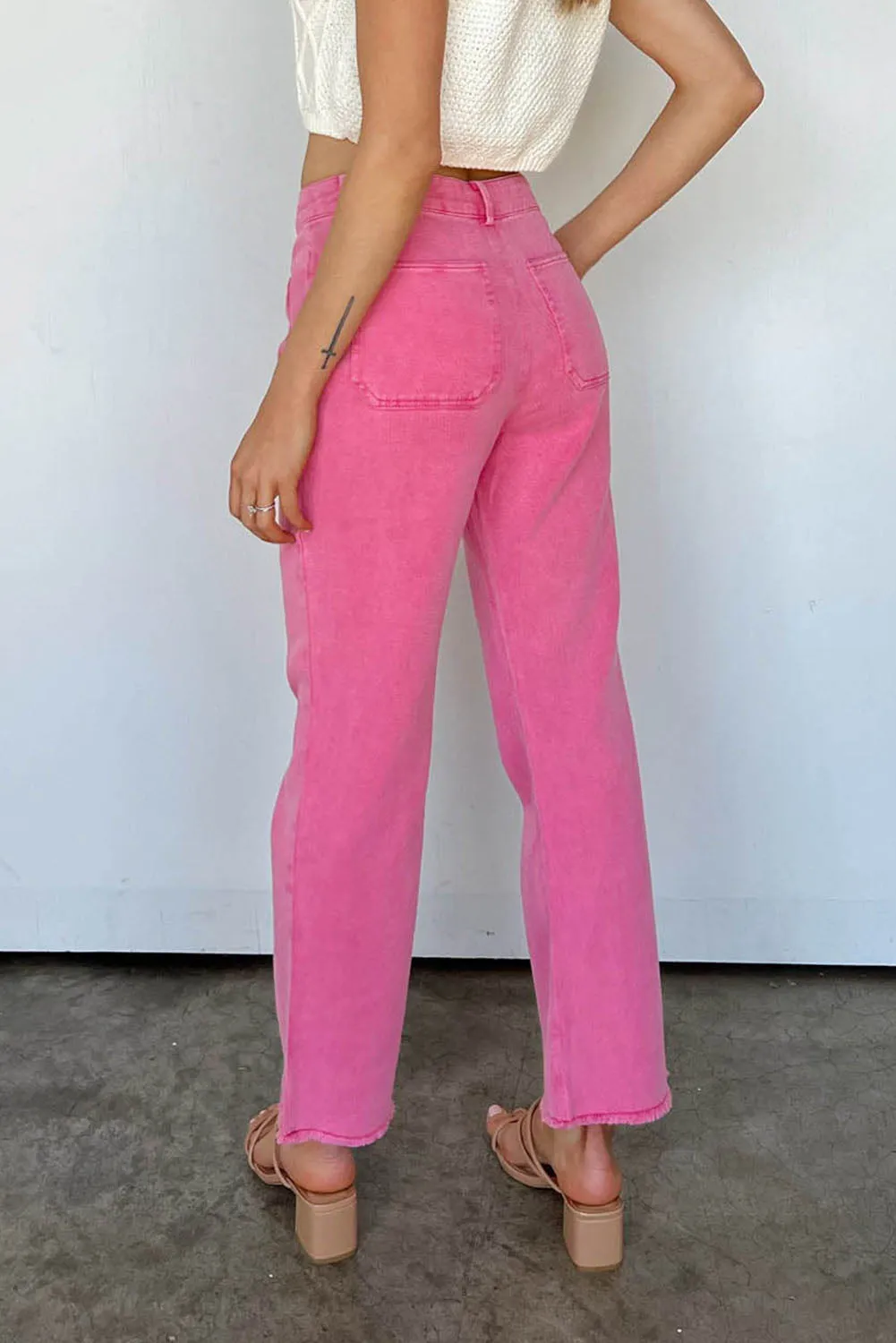 Pink Flare Jeans