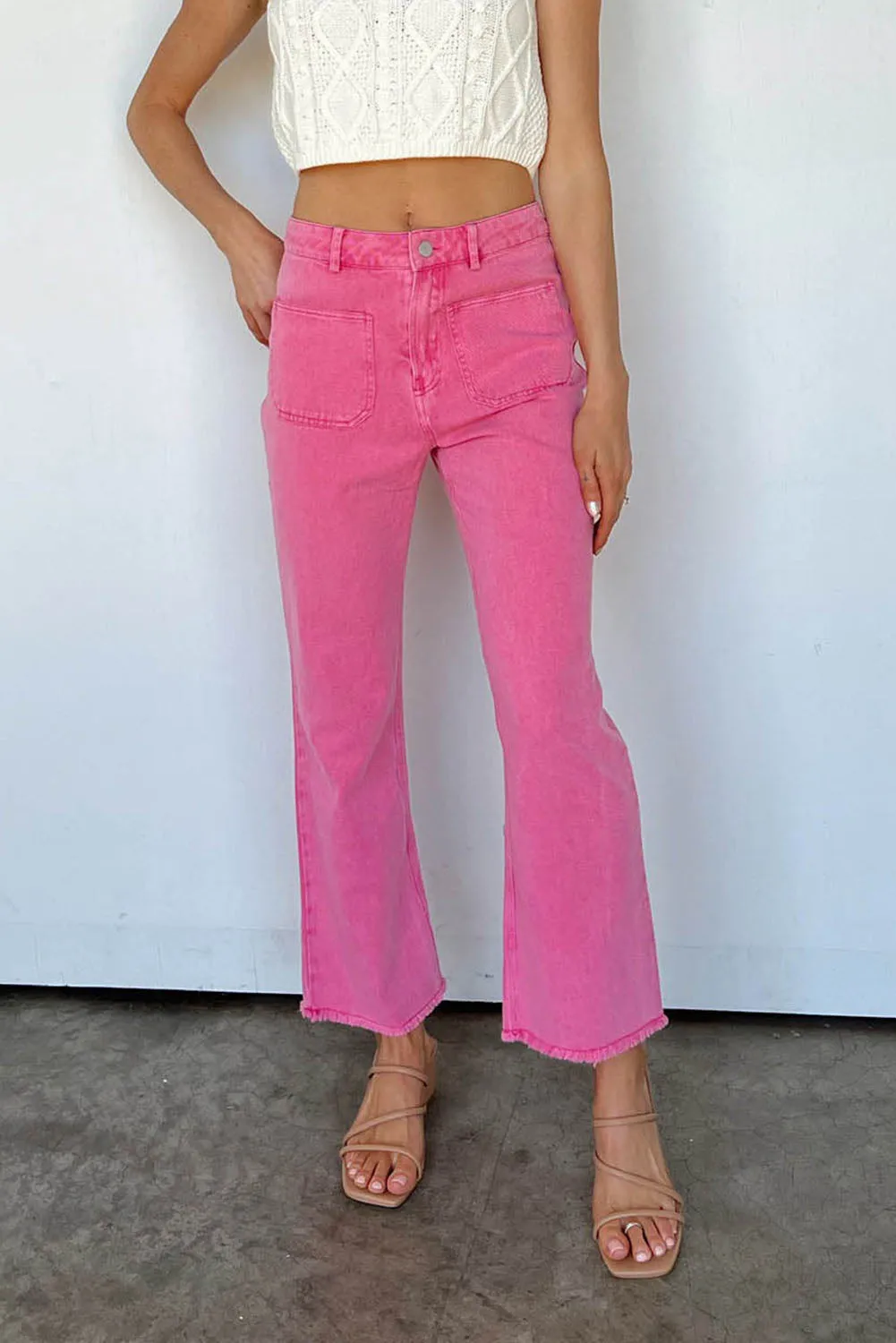 Pink Flare Jeans