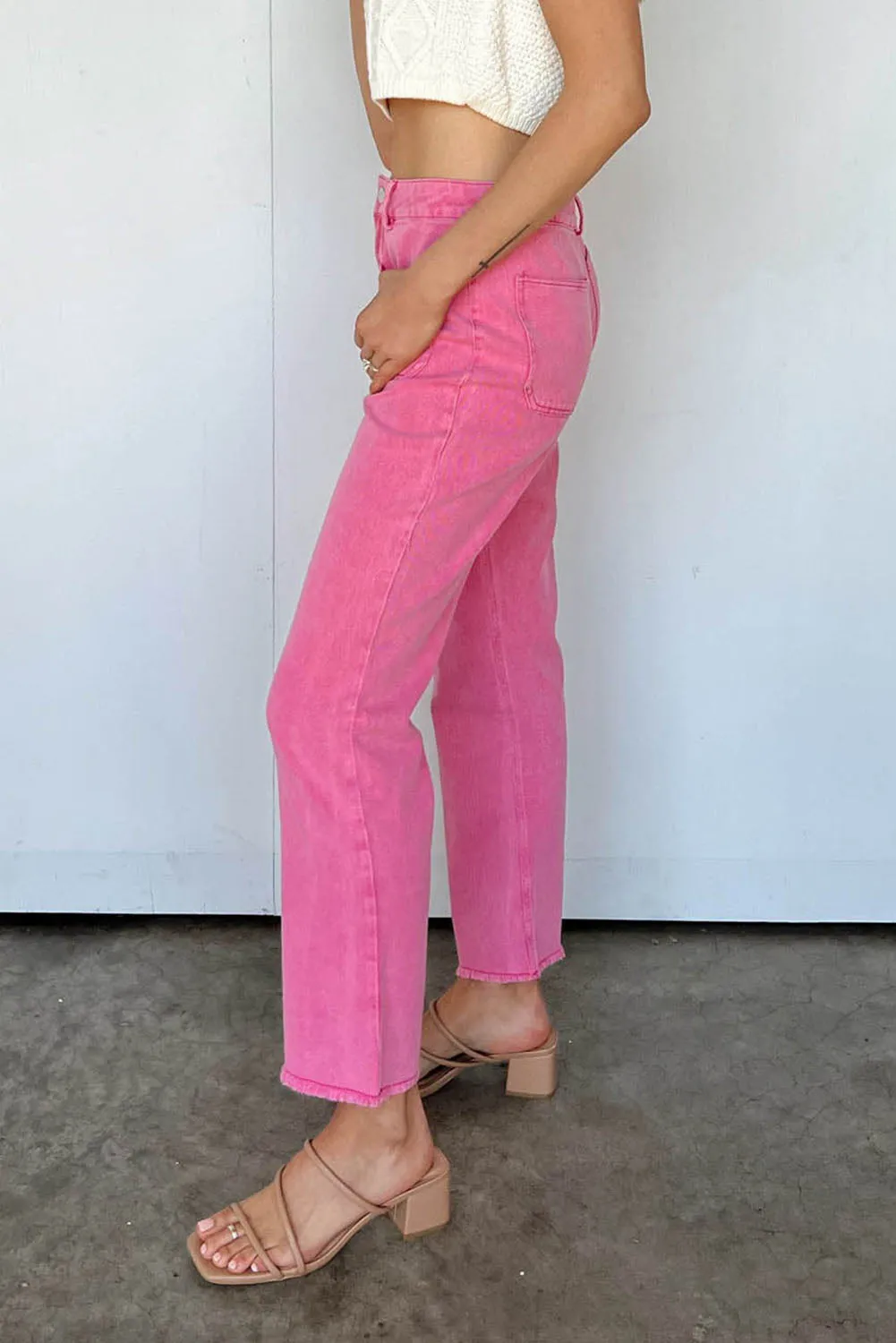 Pink Flare Jeans