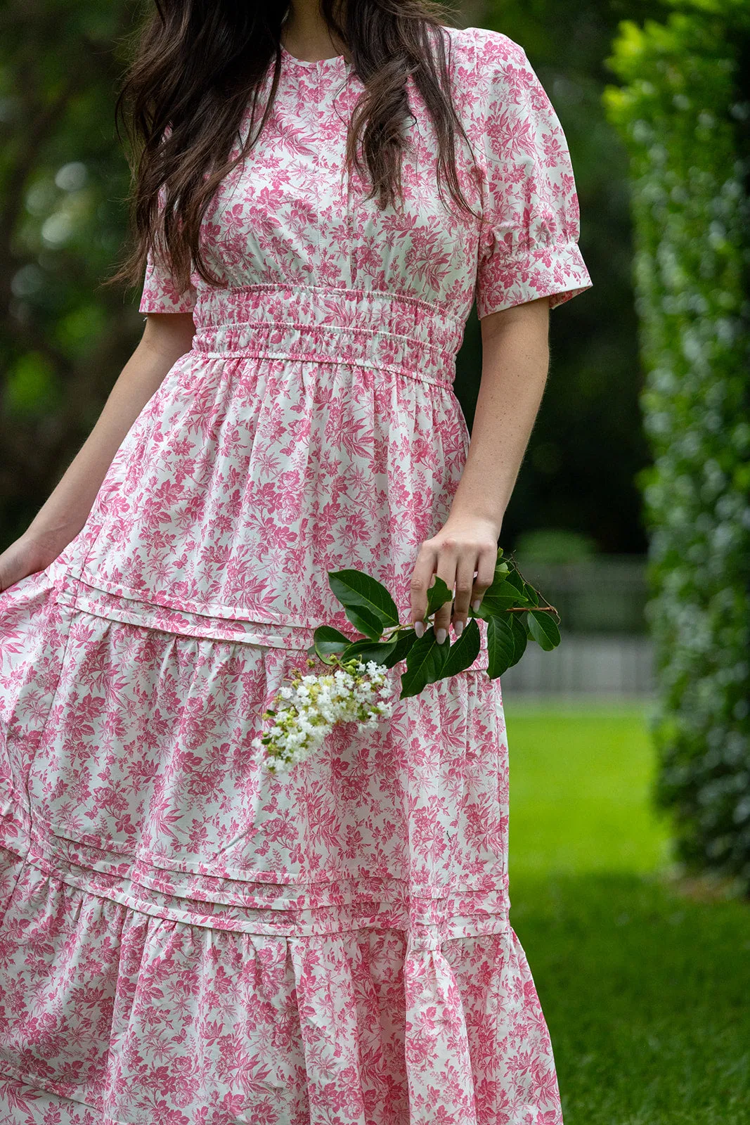 Pink Floral Maxi Dress 100% Cotton