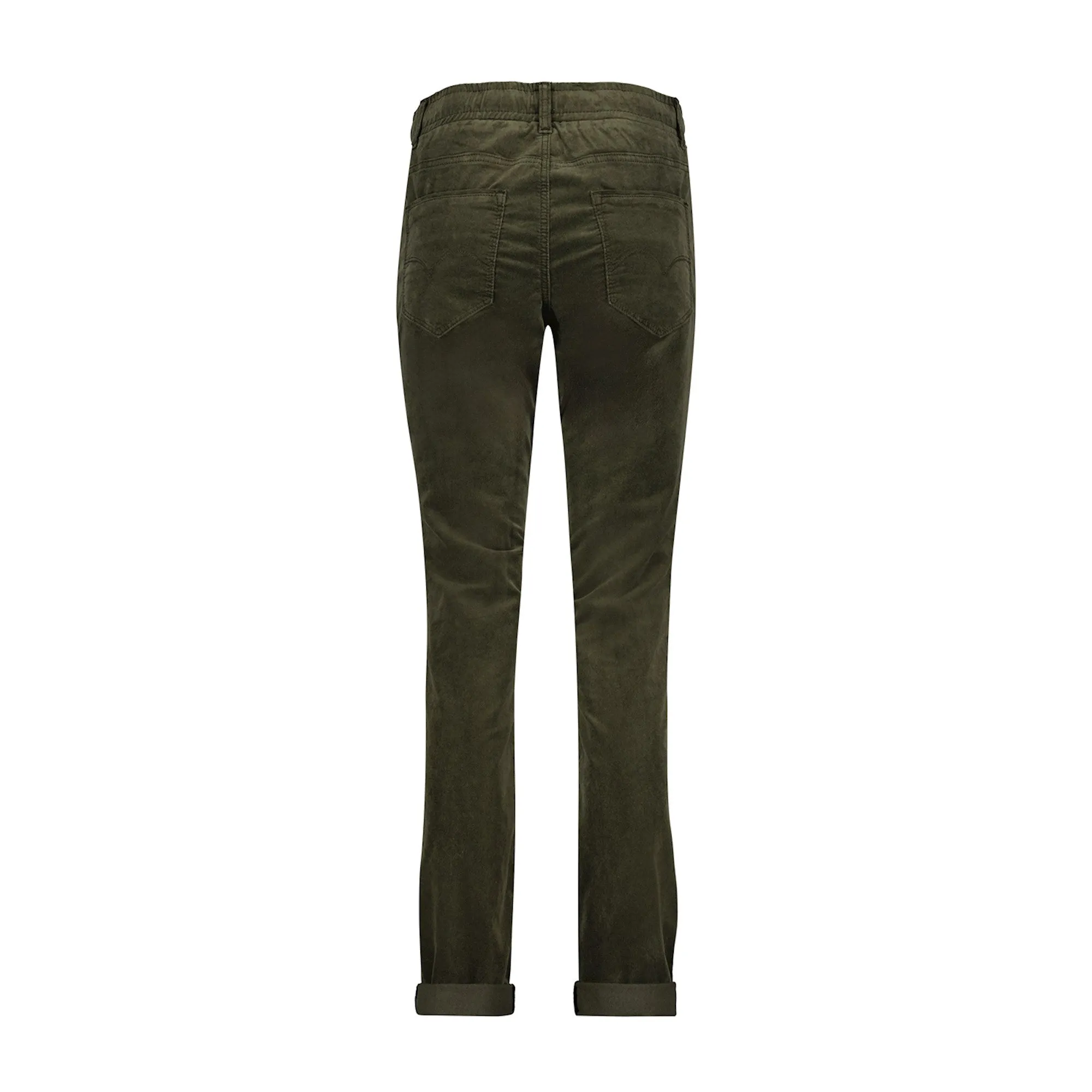 Red Button Womens Tessy Velvet Jeans Army Green