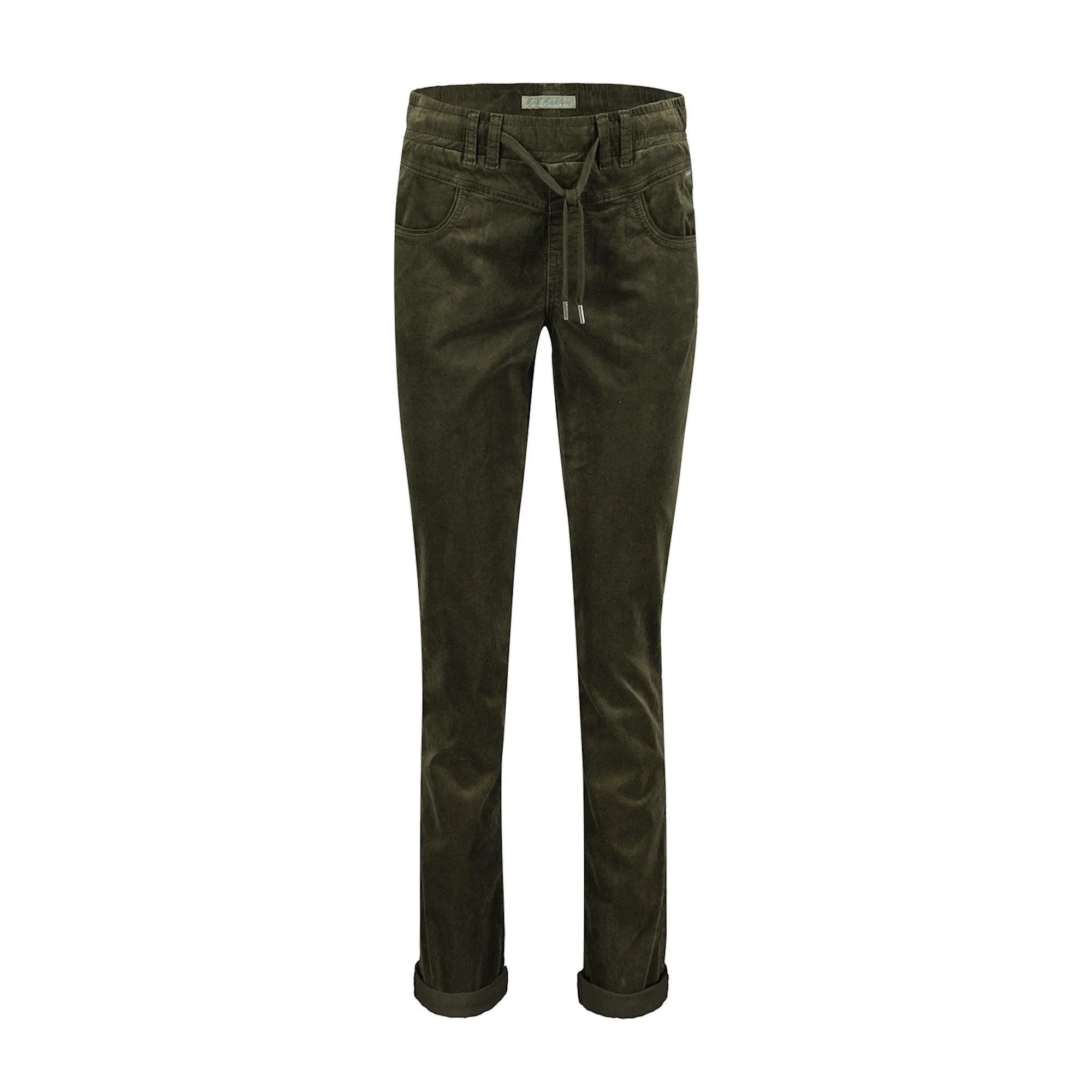 Red Button Womens Tessy Velvet Jeans Army Green