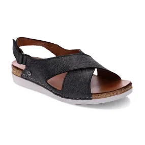 Revere Cottesloe Women's Back Strap Sandals In Black