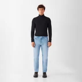 Rise Relaxed Tapered Basic Jeans Bright Blue