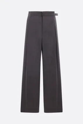 silk blend belted relaxed trousers