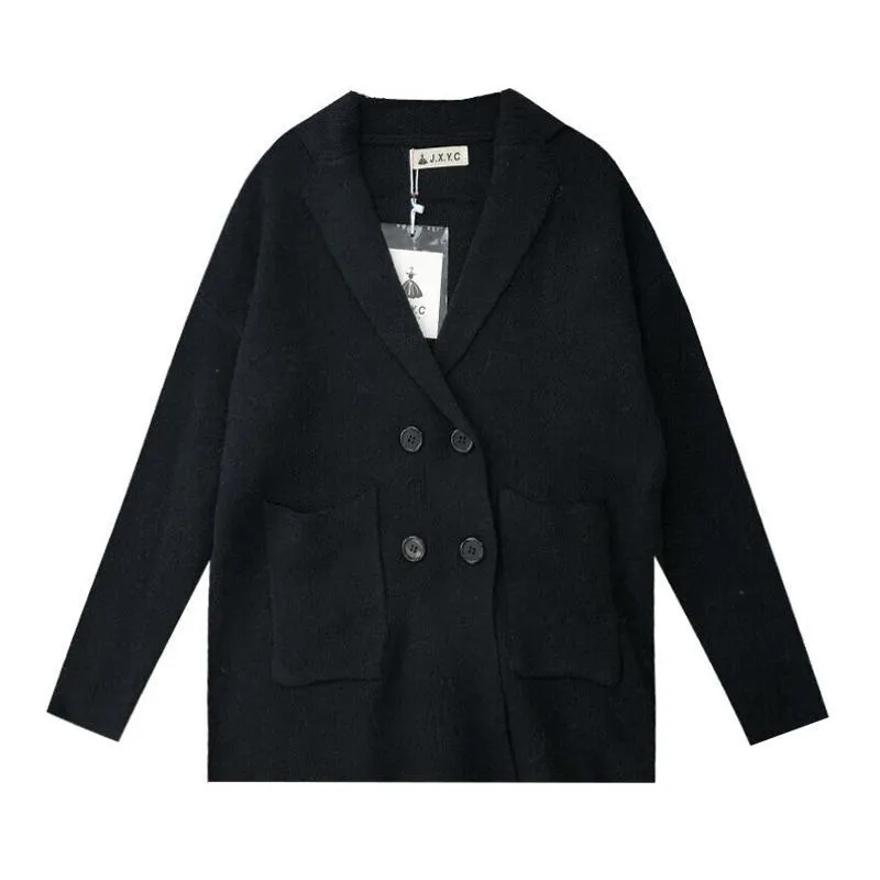 Soft Double Breasted Knit Cardigan