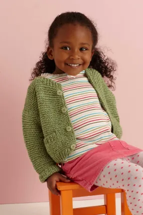 Soft Green Baby Cardigan Pattern (Knit)