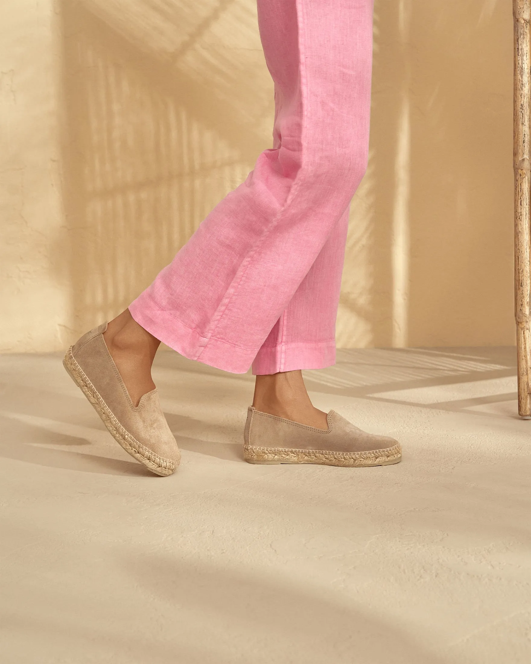 Suede Flat Espadrilles - W19N0 - Hamptons Vintage Taupe