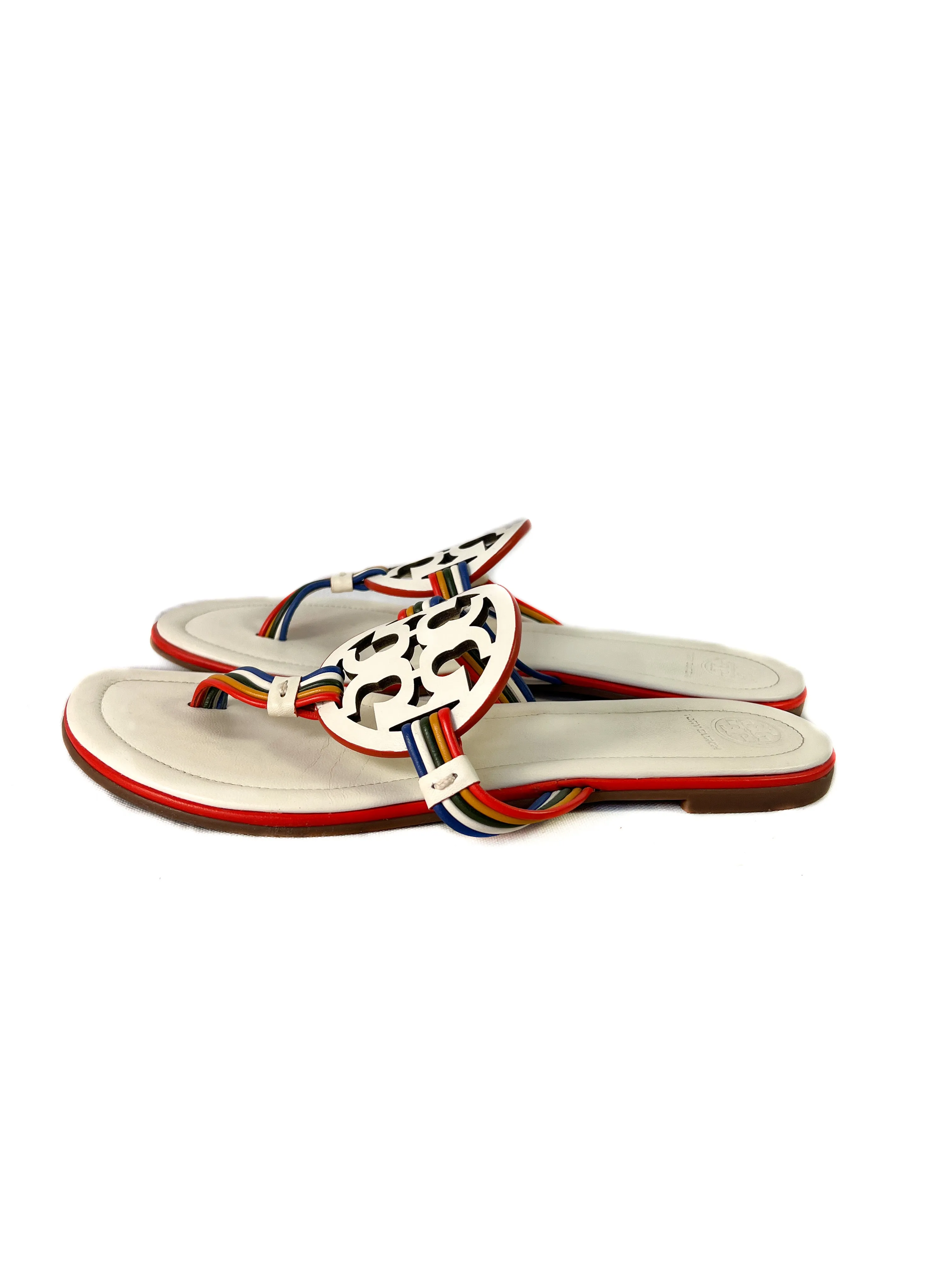 Tory Burch rainbow leather Miller sandals size 9