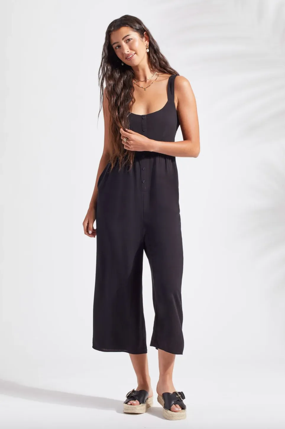 TRBL Button Front Jumpsuit
