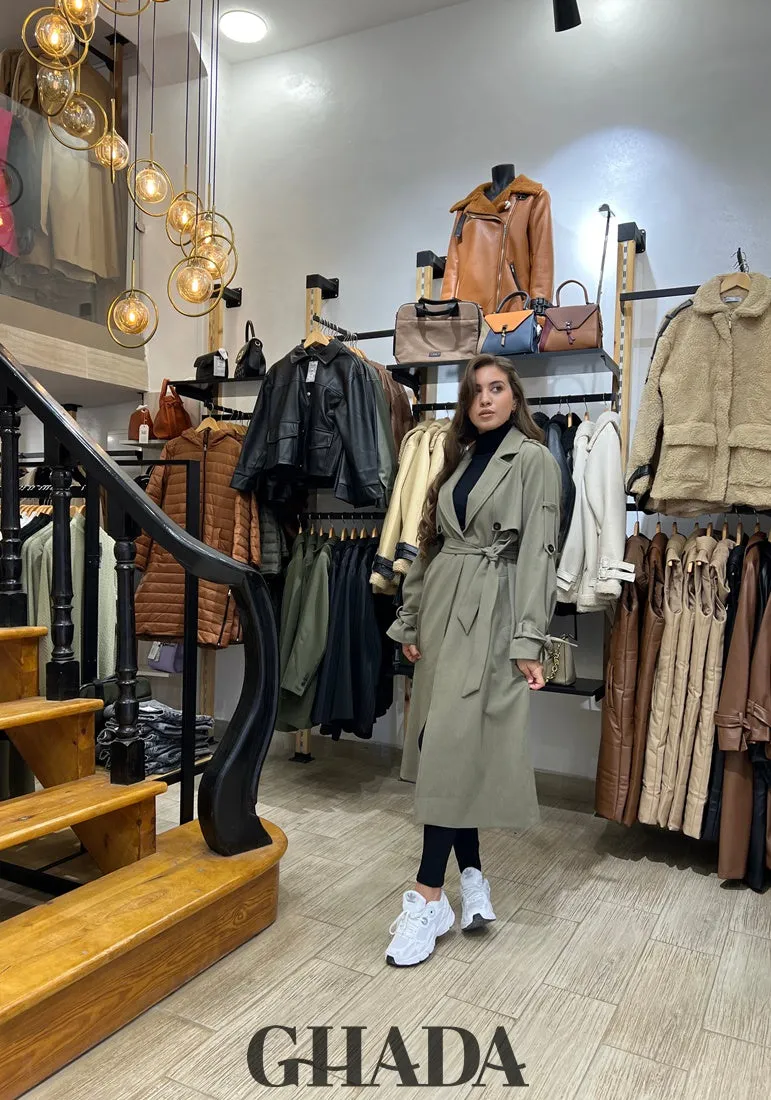 Trench oversize en vert
