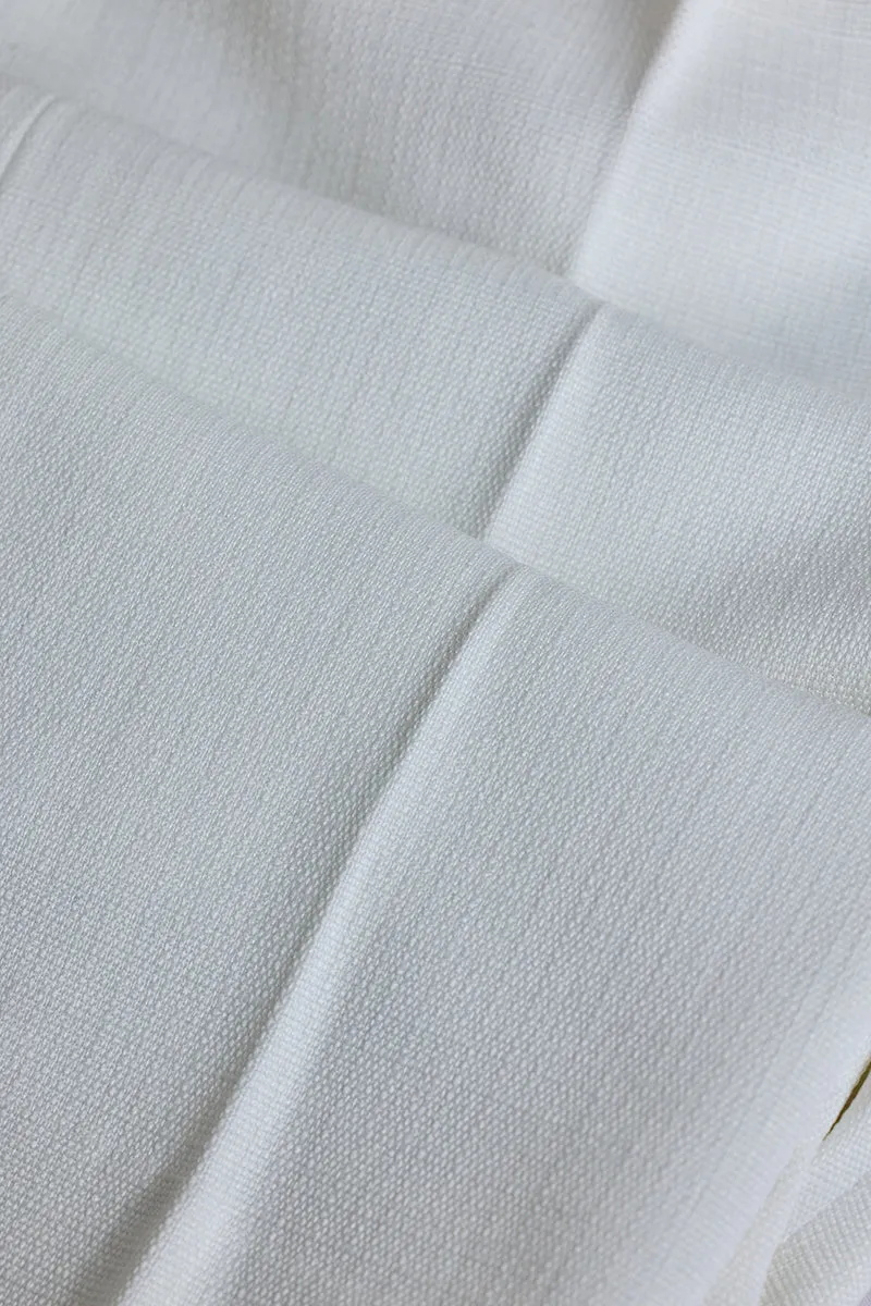 White Relaxed Fit Korean Trousers