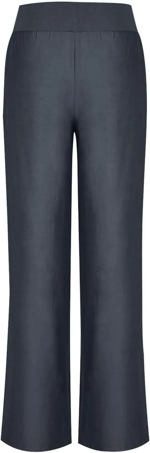 Womens Casual Palazzo Pants Trendy Mid Rise Straight Wide Leg Lightweight Ladies Relaxed Fit Lounge Trousers Vacation
