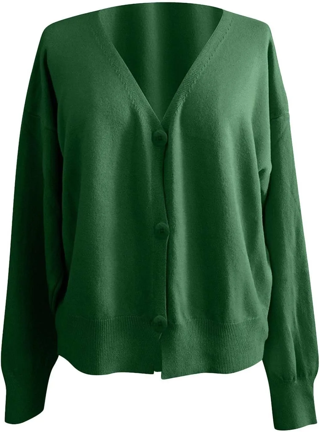 Womens Cropped Cardigan Trendy Fall Fashion Casual Soft Long Sleeve Sweaters Cardigan Button Down Knitwear