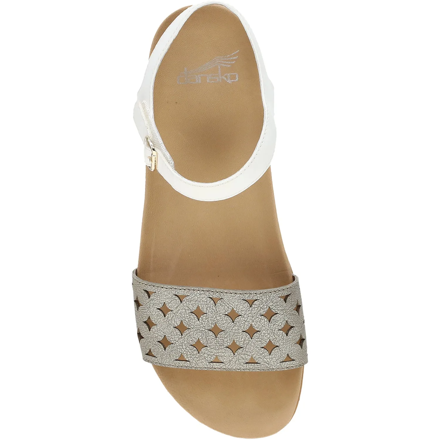 Women's Dansko Jodie Platino/White Leather