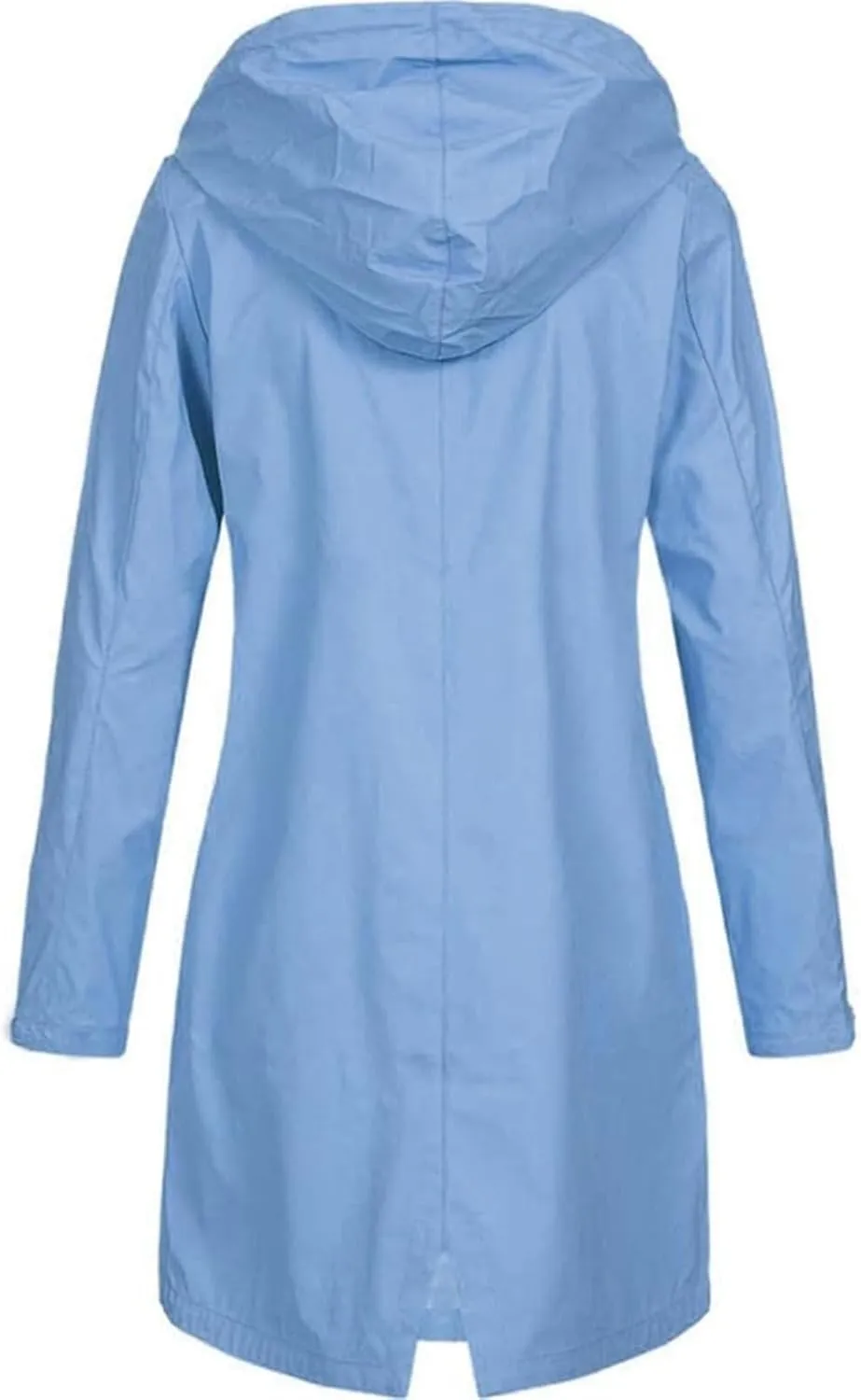Women's Lightweight Long Coats Waterproof Windproof Breathable Raincoat Jacket with Hood
