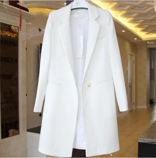 Women's Spring/Autumn Casual Long Blazer In Various Colors