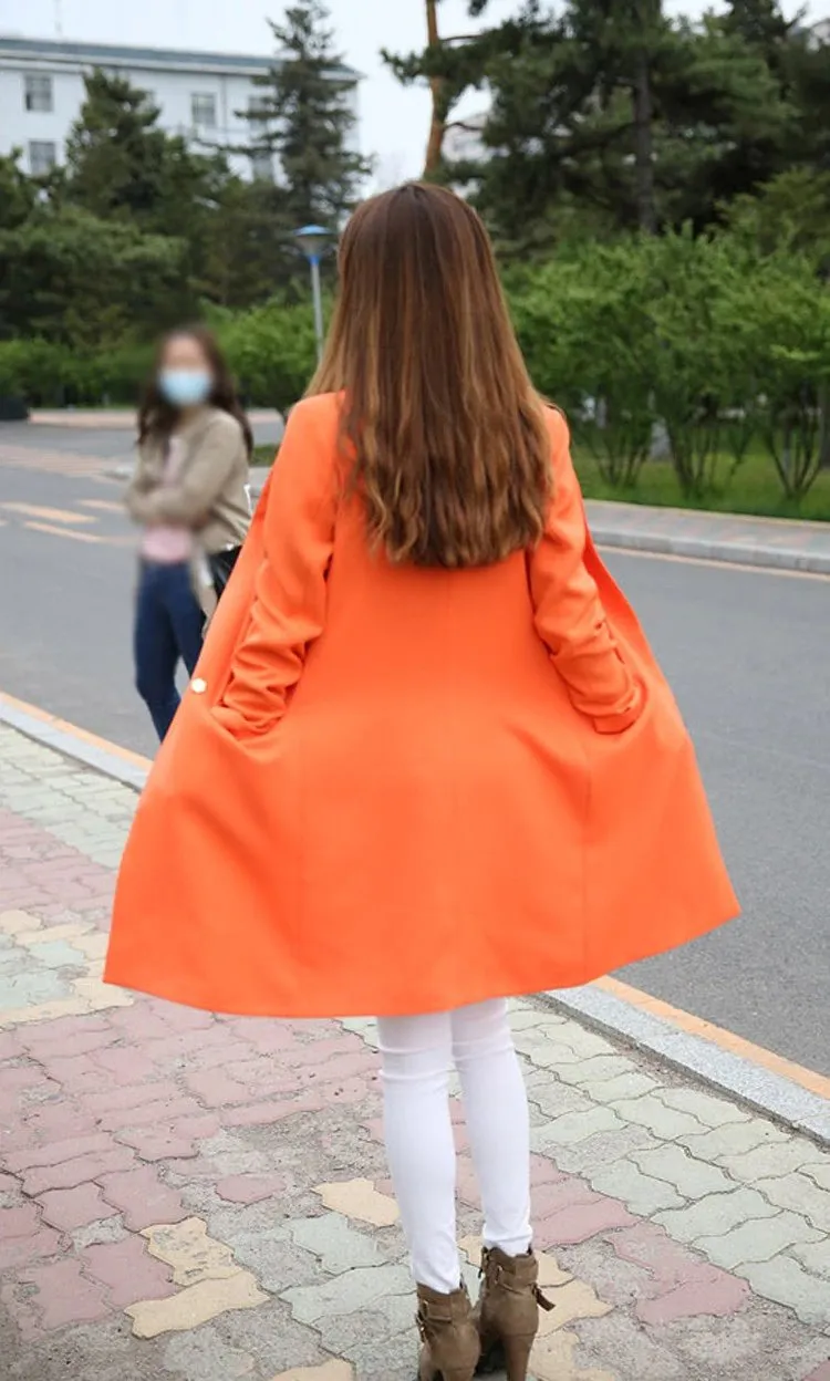 Women's Spring/Autumn Casual Long Blazer In Various Colors
