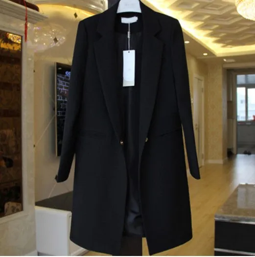 Women's Spring/Autumn Casual Long Blazer In Various Colors