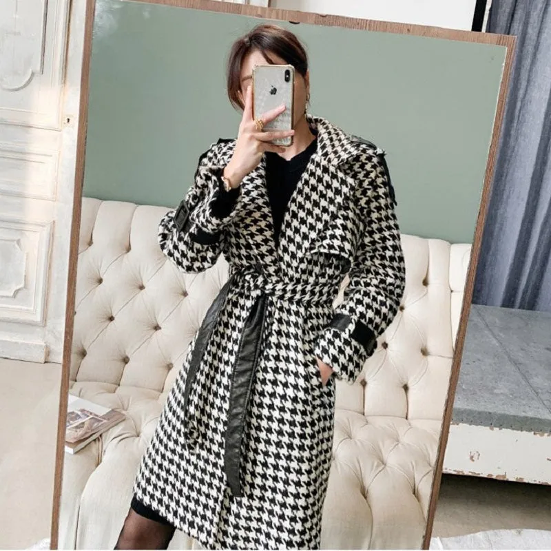 Women's Winter Casual Wool Loose Long Trench