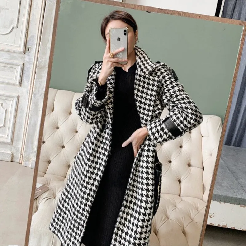 Women's Winter Casual Wool Loose Long Trench