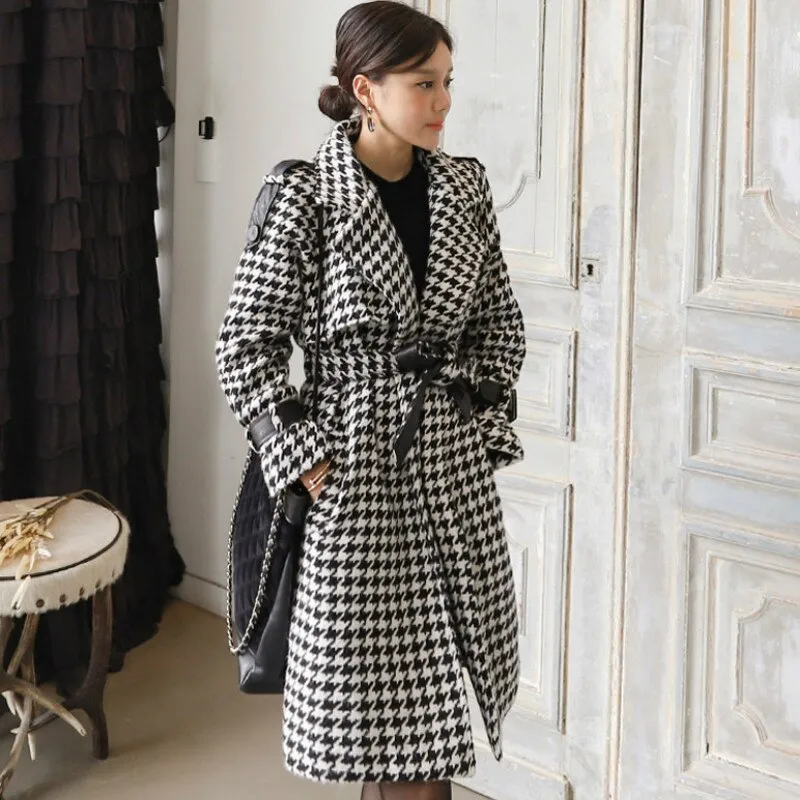 Women's Winter Casual Wool Loose Long Trench