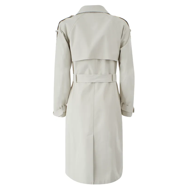 Yes Zee Trench da donna doppiopetto con cintura O402 KZ00 ecru